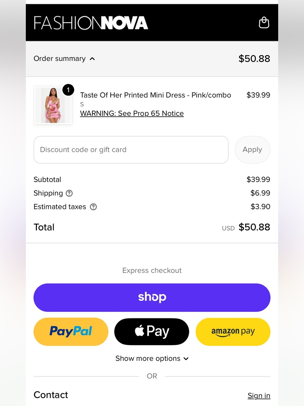 Fashion Nova Pink & Gold Tie-Dye Plunge Mini Dress - Picture 4 of 5
